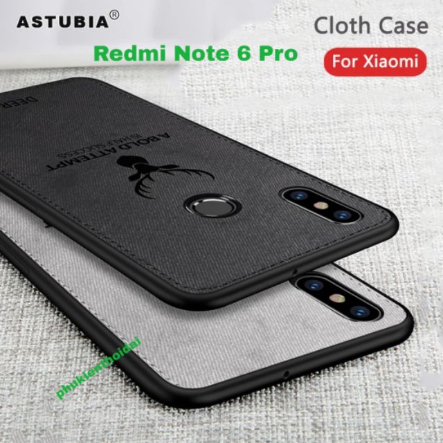 Ốp lưng Redmi Note 6 Pro Vải Deer hươu thời trang cao cấp
