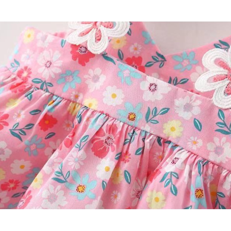 Đầm Công Chúa Hai Dây Thời Trang Mùa Hè Cho Bé Gái 0-3 Tuổi