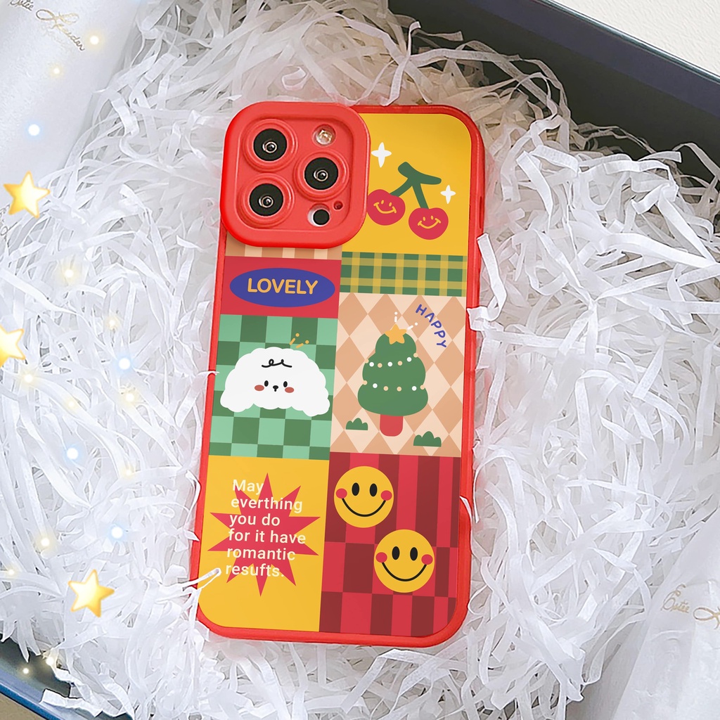 Ốp lưng iphone Lovely Christmas cạnh vuông 6/6plus/6s/6splus/7/7plus/8/8plus/x/xr/xs/11/12/13/pro/max/plus/promax