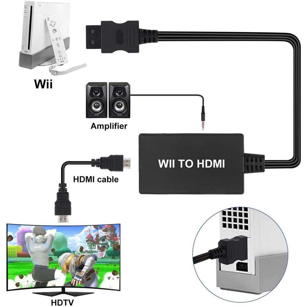 [COD] Đầu Chuyển Đổi Wii Sang HDMI 3.5mm 1080P Cho Màn Hình Máy Tính HDTV WII2