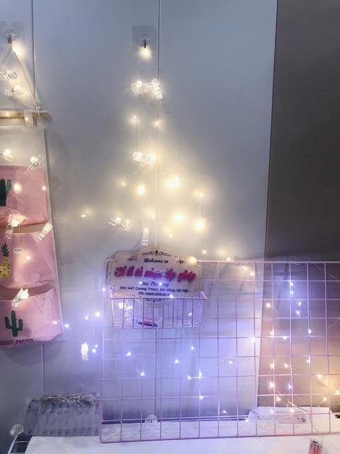 Tặng 2 pin AA-Đèn dây trang trí 30 mắt đom đóm dài 3m