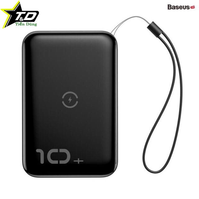 Pin sạc dự phòng không dây baseus kiêm sạc nhanh PD3.0 + QC3.0 dung lượng 10000mah