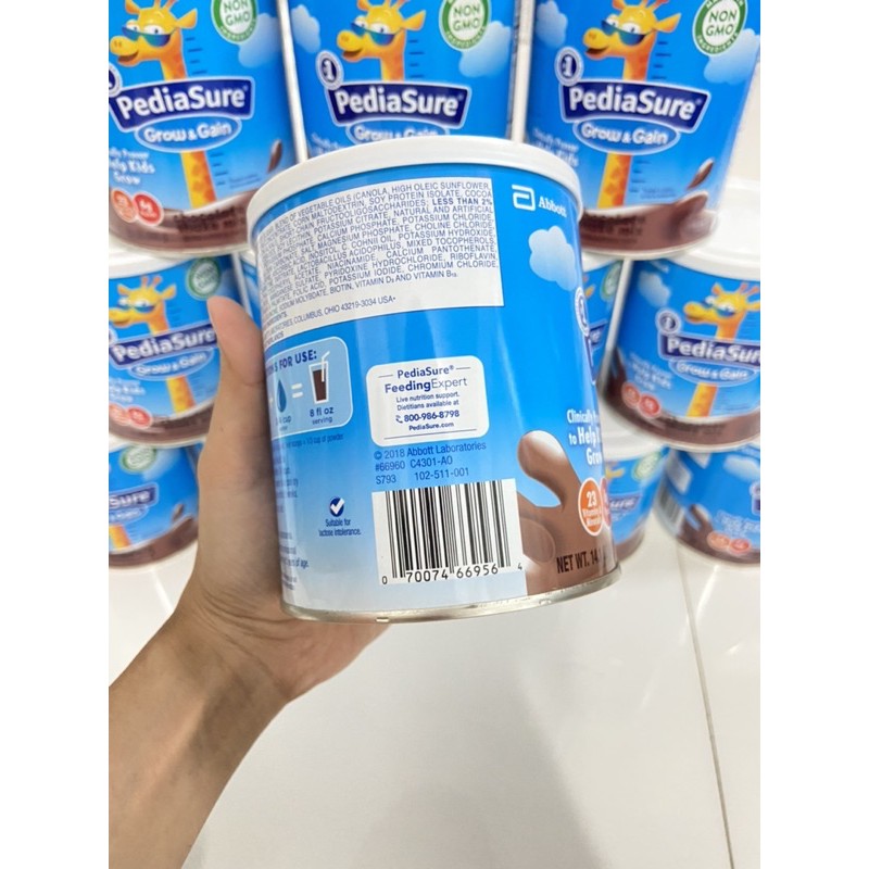 [Ship air- có bill] Sữa pediasure socola grow &amp; gain 400g