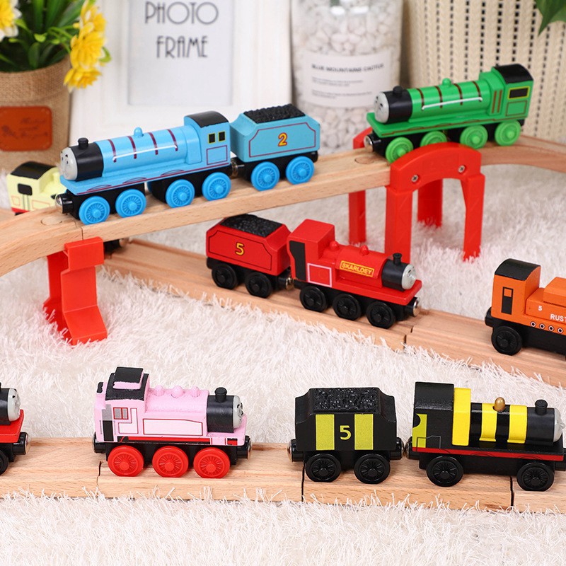 [G02] Bộ sưu tập đầu kéo xe lửa Thomas, sản phẩm chơi cùng đường ray xe lửa gỗ S020