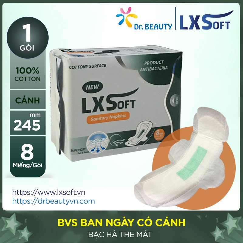Băng Vệ Sinh LXSOft 👰 Ban Ngày, Hàng Ngày, Ban Đêm👰 Bạc hà the mát.