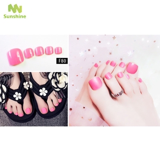 Set 24 Móng Chân Giả Kèm Keo Dán