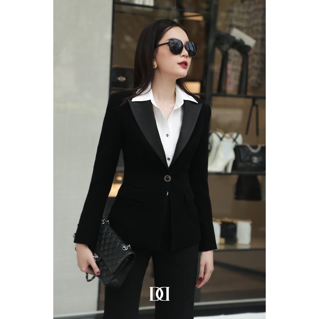 Áo Vest Đen Dài Tay Công Sở Lịch Thiệp Linda Vest - Darling Diva