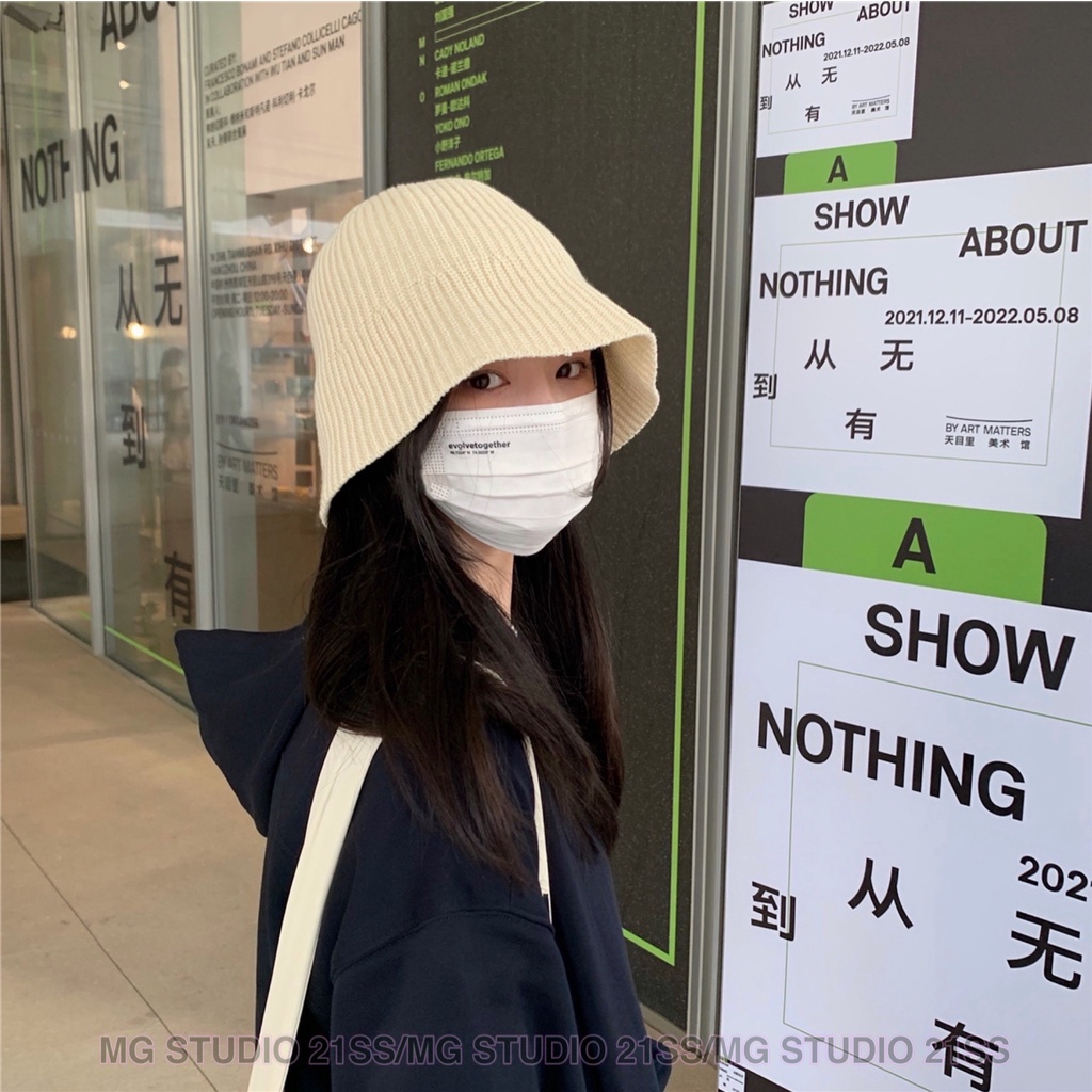 Mũ xô MG STUDIO bằng vải cotton gân sọc cá tính