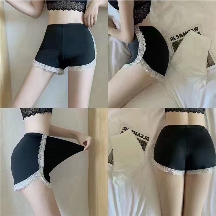 Quần An Toàn Mặc Ngoài Phối Ren Mỏng Cỡ Lớn Chống Chói Thời Trang Mùa Hè Cho Nữ