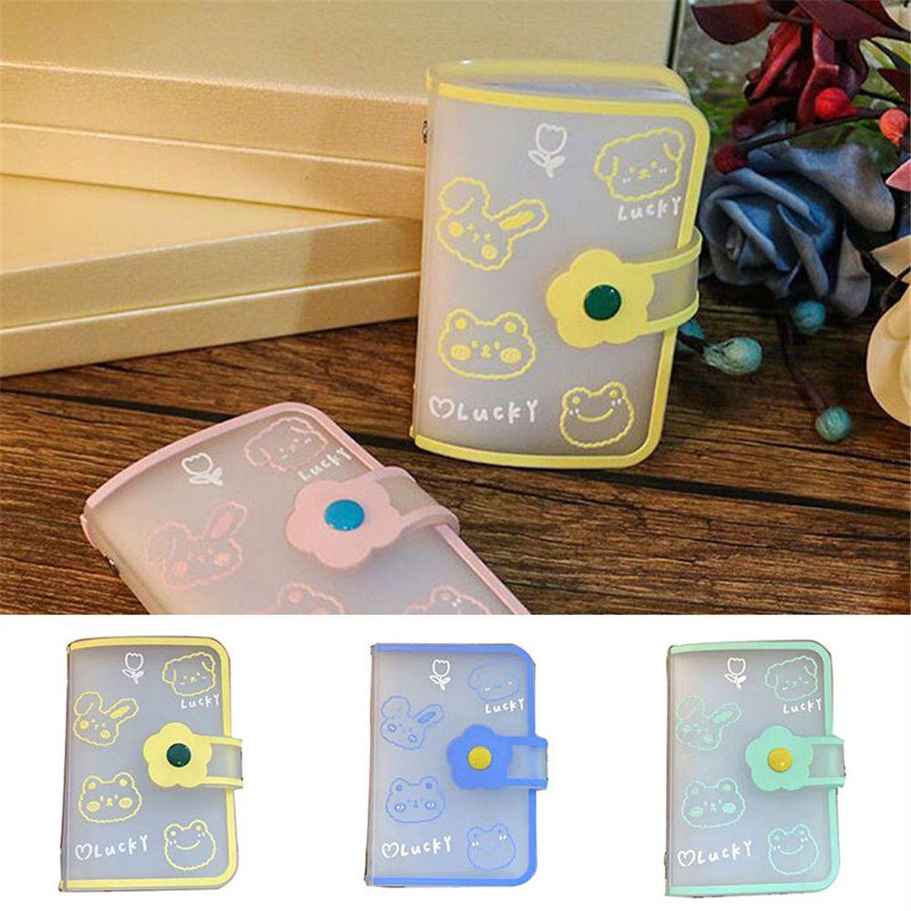 RAINBOW Ví Đựng Thẻ 20 Ngăn Họa Tiết Hoạt Hình Dễ Thương Giá Đỡ