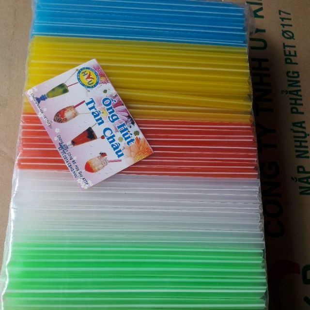 Ống hút mía trong màu đầu nhọn 1gói 500g