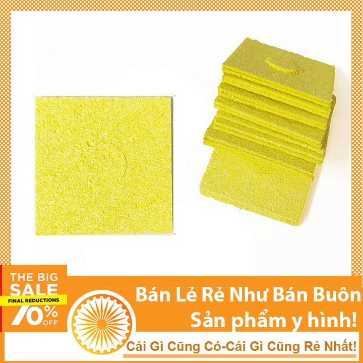 Bọt biển chùi mỏ hàn 6x6 cm (Loại Xịn )