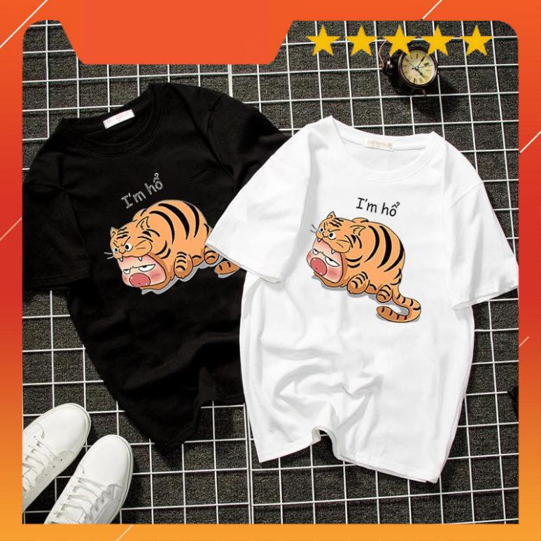 Freeship-Hàng siêu Cấp Áo thun unisex form rộng I am hổ vải dày mịn đẹp 2019T1959 1