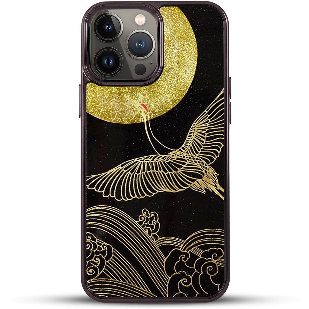 Ốp điện thoại cho iPhone 13 Pro / 13 Pro Max mẫu Chim Hạc Phù Tang thương hiệu La Sonmai
