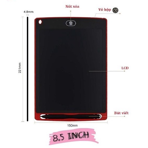 Bảng viết điện tử tự xóa LCD thông minh giúp phát triển tư duy sáng tạo cho bé 8.5 inch