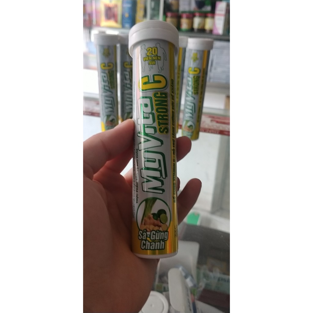 C sủi - Myvita strong C - Sả gừng chanh 20 viên - tăng sức đề kháng