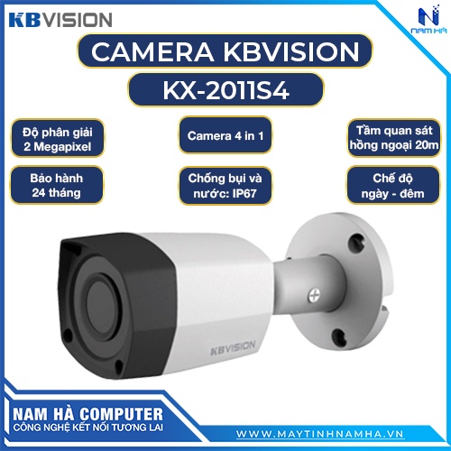 Camera Kbvision KX-2011S4 2.0M thân sắt