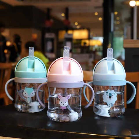Bình Sữa 250ML Có Ống Hút Xoay 360 Độ Tiện Dụng Cho Bé° Bình Nước Du Lịch Tiện Lợi