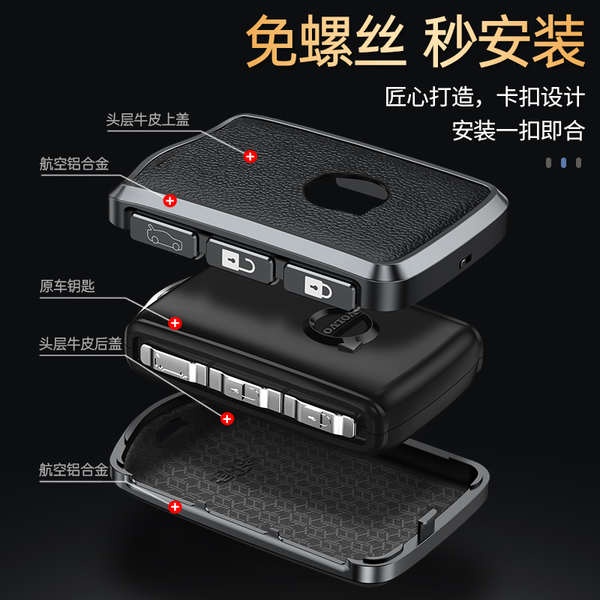 Ốp Điện Thoại Da Cao Cấp Cho Volvo Shell XC60 S90 XC90 XC40 V90 2