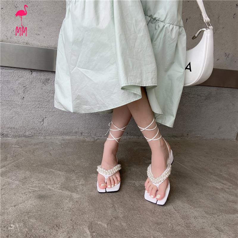 Dép Quai Ngang Đính Ngọc Trai Thời Trang Hè 2021 Phong Cách Hàn Quốc Cho Nữ | BigBuy360 - bigbuy360.vn