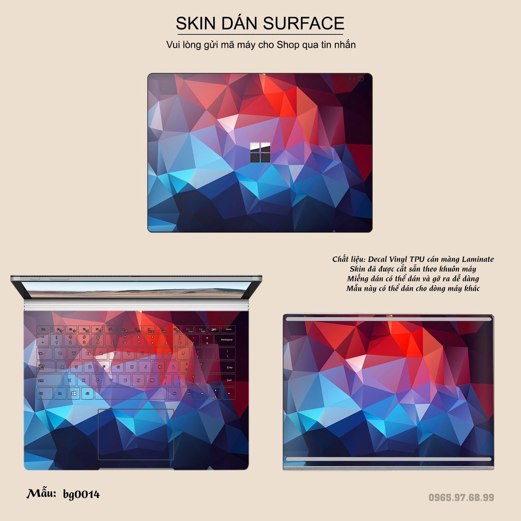 Skin dán Surface in hình đá phối gỗ - dah025 (inbox mã máy cho Shop)