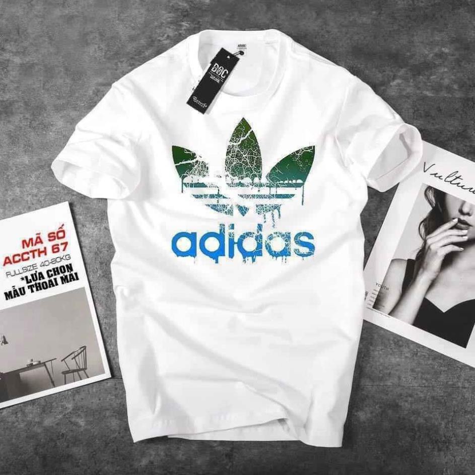 💖Áo phông cao cấp adidas nam nữ màu trắng tay ngắn cổ tròn 2021 *