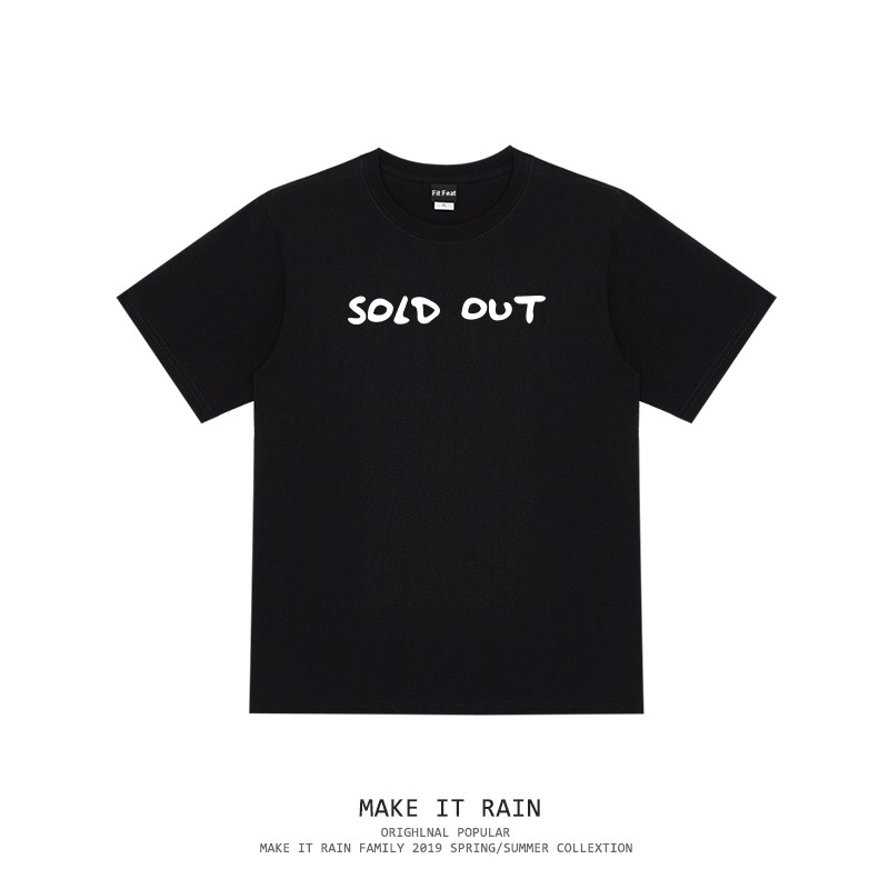 Áo thun nam nữ ngắn tay cổ tròn in chữ Sold out
