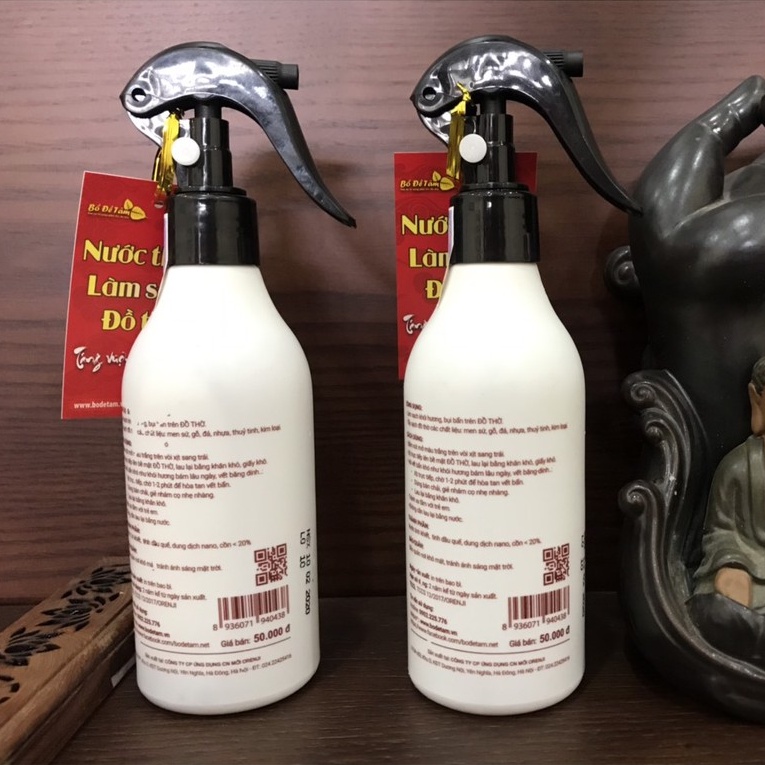 Combo 2 Hộp Hương Trầm 99 nén và 1 Nước Thơm Lau Bàn Thờ Bồ Đề Tâm Tinh Dầu Quế 250ml Sạch Tự Nhiên