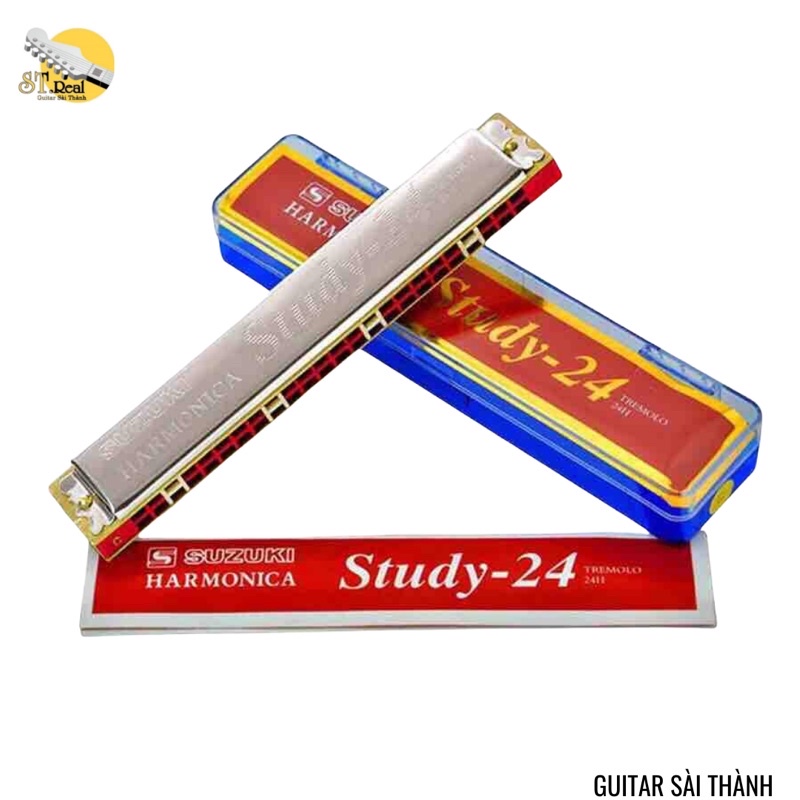 Kèn Harmonica ST.Real Guitar Sài Thành mã KH12 phụ kiện tặng kèm: hộp nhựa và khăn lau