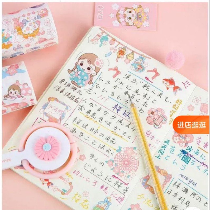 Sticker cuộn/ washi tape  khổng lồ 7cm- giao mẫu ngẫu nhiên