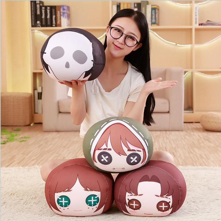 [CHUYÊN SỈ GIÁ SỐC]  Gối Trang Trí Họa Tiết Anime Hình Tròn Kích Thước 30CM (Đỏ) [ DIABRAND ]