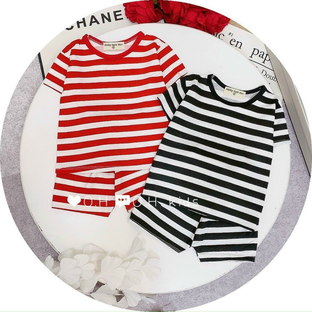 Combo 5 bộ kẻ cho bé 8-18kg