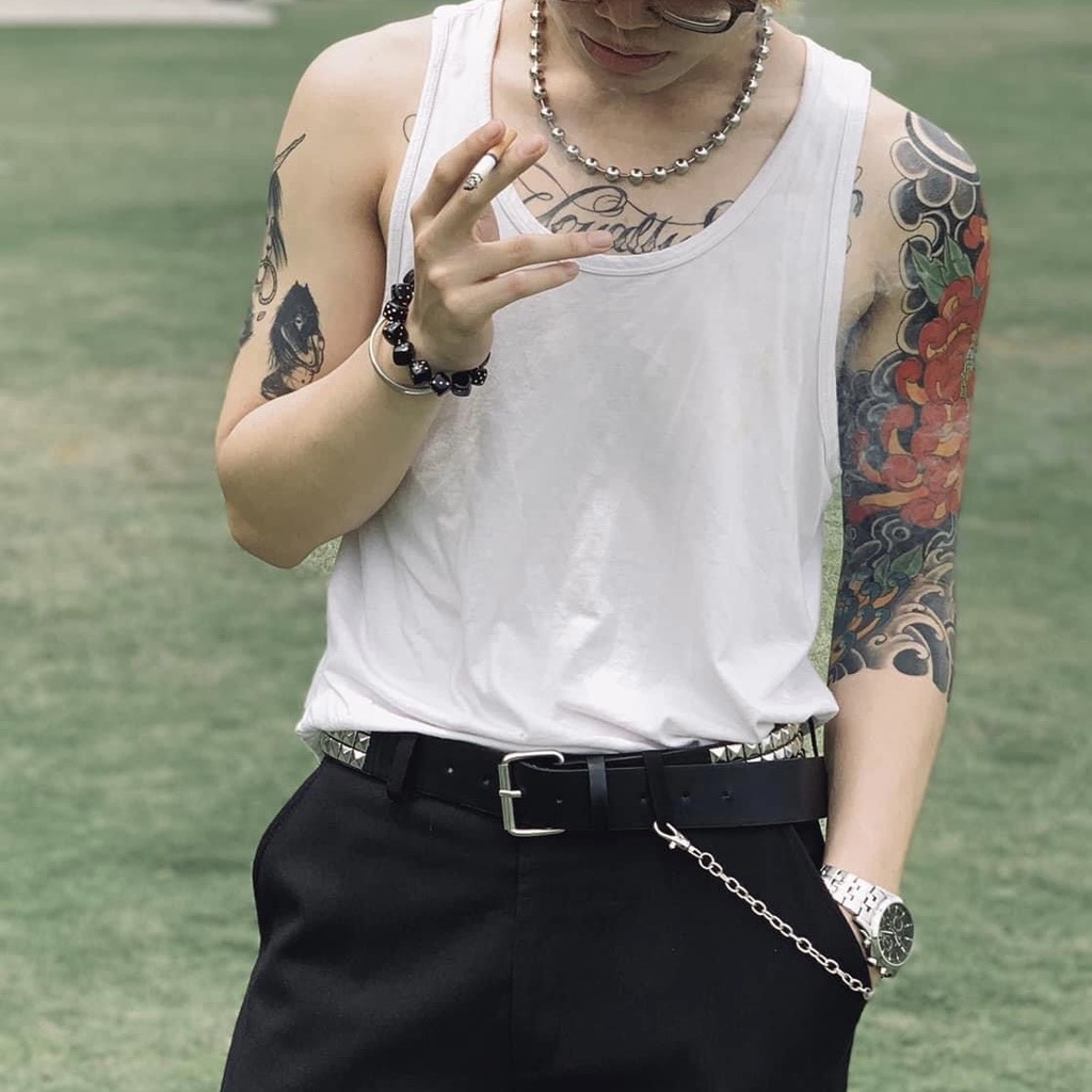 Áo Ba Lỗ Cotton tanktop zip Nam Nữ 100% hàng thiết kế