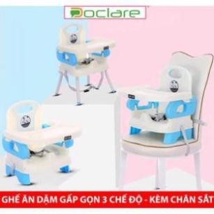 Ghế ăn dặm gấp gọn 3 chế độ điều chỉnh có kèm thêm chân sắt HB09