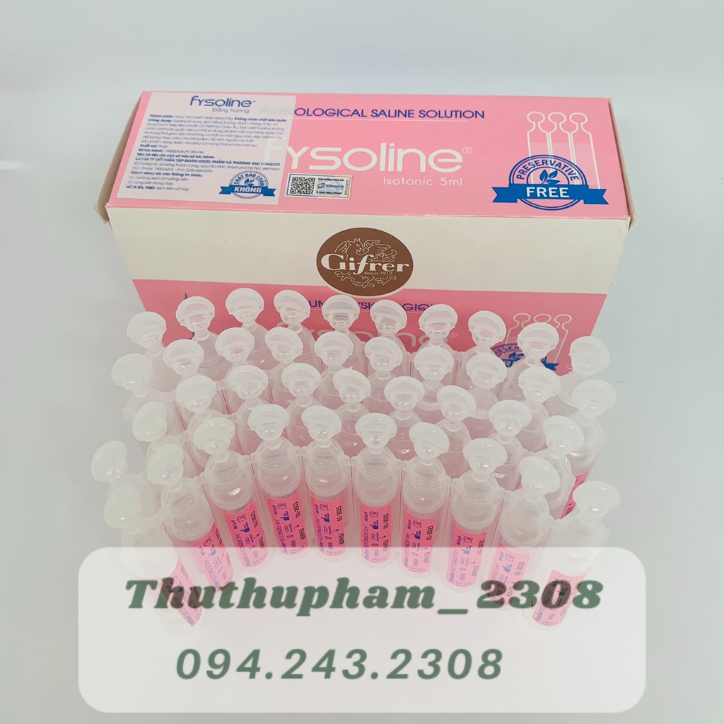 Nước muối sinh lý flysoline Hộp 40 ống 5ml