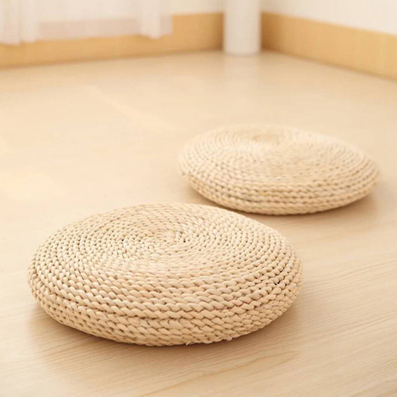 Đệm Ngồi Mềm Mại Hình Tròn Bằng Chỉ Lụa Tự Nhiên Để Tập Yoga