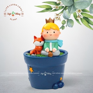 [Quà Tặng Giáng Sinh] Chậu Sen Đá Xương Rồng Hình Hoàng Tử Bé, Lọ Hoa Để Bàn Decor Nhà Đẹp, Trang Trí Bàn Làm Việc