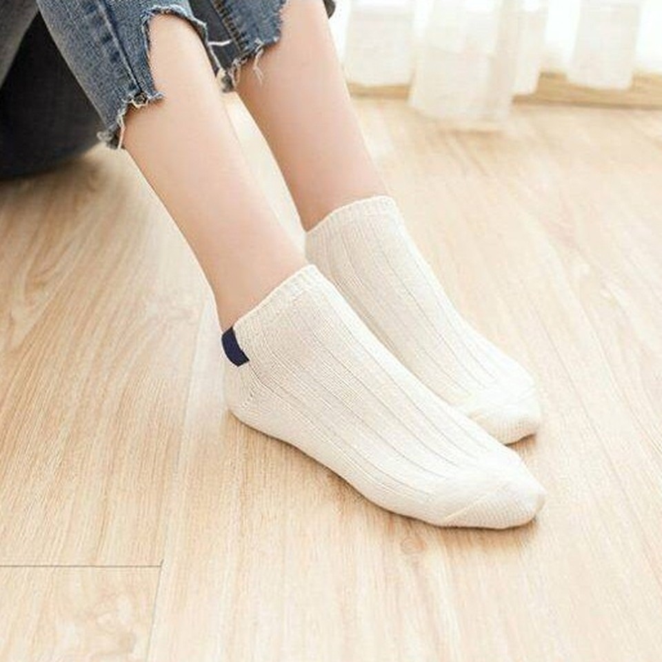 Combo 10 đôi tất gân nữ cổ ngắn phong cách trẻ trung năng động - trộn màu ngẫu nhiên