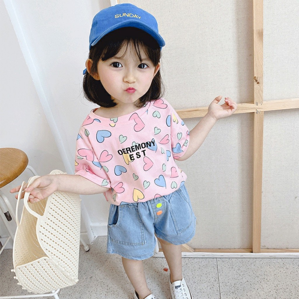 Lyvyshop - (Lô mới, cotton loại 1) Áo thun cộc tay bé gái siêu dễ thương từ 09-28kg