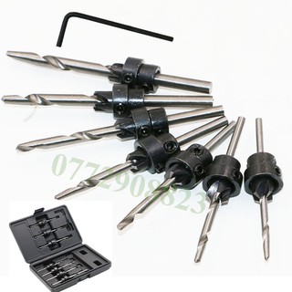 Bộ 7 mũi khoan âm vít gỗ ❤️FREESHIP❤️ mũi khoan âm gỗ mũi khoan doa