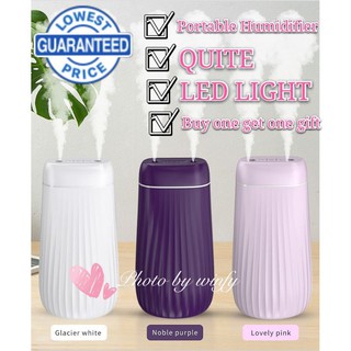 2020 Máy tạo độ ẩm không dây MỚI 1000ML Vòi phun đôi làm mát Máy khuếch tán hương thơm có đèn LED Sương mù dày Máy tạo ẩm USB siêu âm