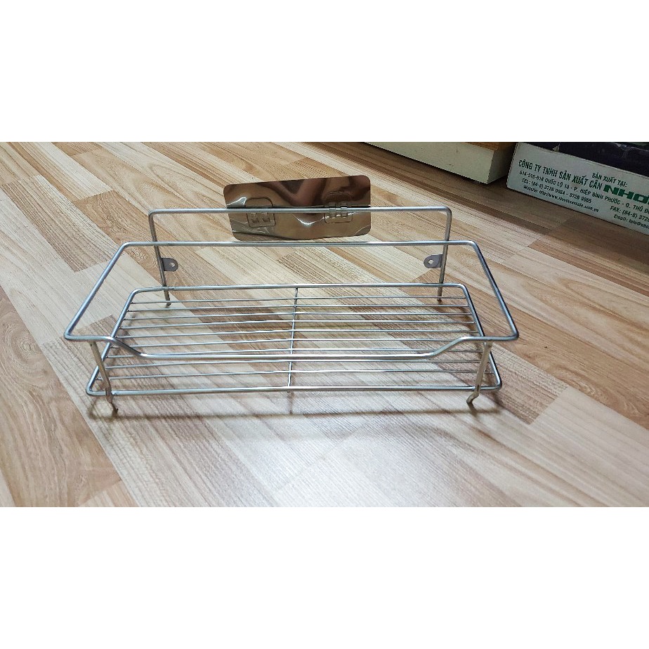Kệ nhà tắm dán tường Inox 304 cao cấp sáng bóng 35x15x12cm, giá đựng đồ nhà tắm, dầu gội, sữa tắm - LKC2 - LIXHOME