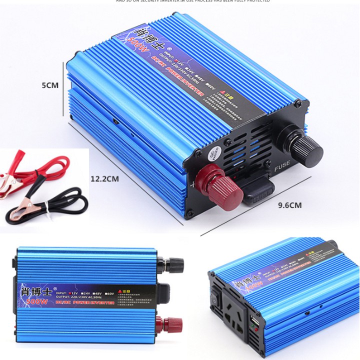 Bộ chuyển đổi nguồn điện 500w -12v sang 220v.