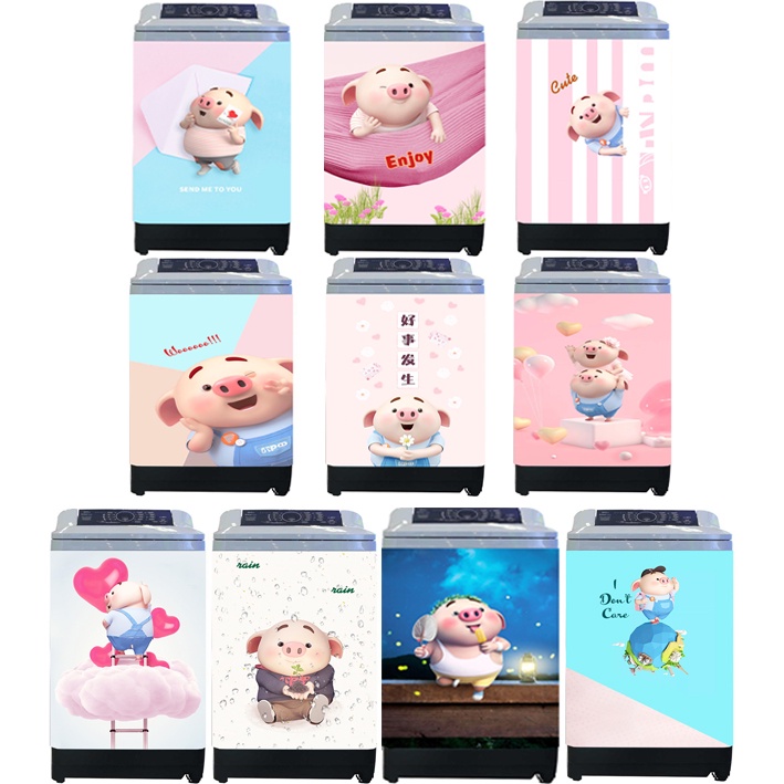 Decal trang trí máy giặt