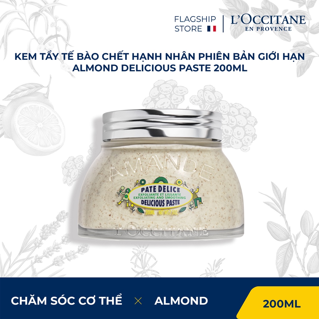 Kem tẩy tế bào chết chiết xuất hạnh nhân L'Occitane Delicious Paste 200ml