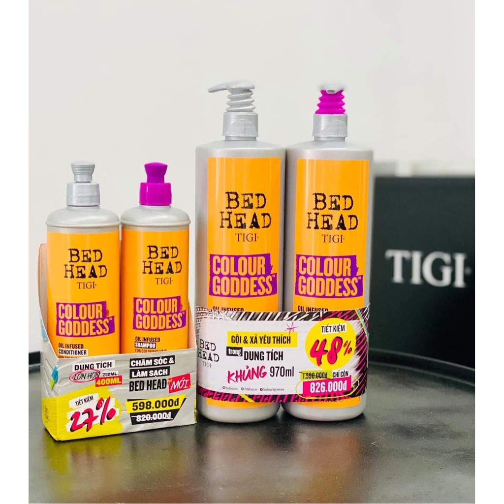 Bộ Dầu Gội & Xả Chăm Sóc Tóc Nhuộm Tigi Bed Head Colour Goddess