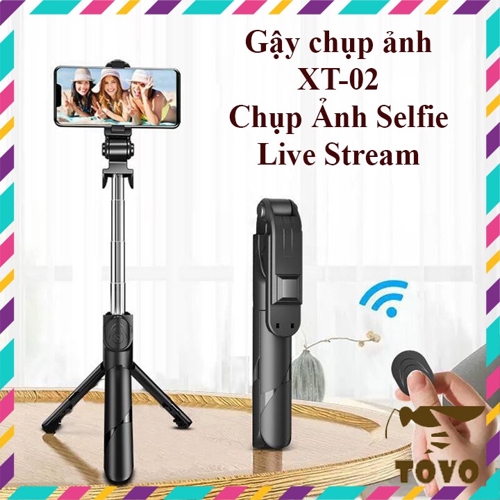 [Hàng Loại 1] Gậy Tự Sướng Selfie 3 Chân Đứng Stand XT02 - Cao Cấp Remote điều khiển từ xa - Giá rẻ nhất