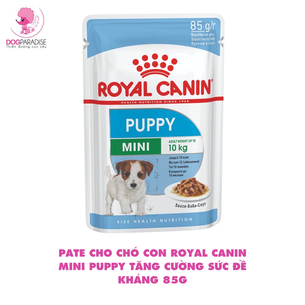 Pate cho chó con Royal Canin Mini Puppy tăng cường sức đề kháng  85g - Dog Paradise
