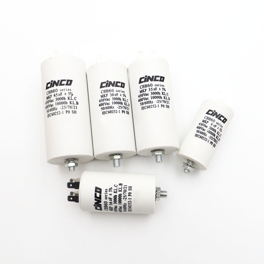 Bộ 2 Tụ Điện Động Cơ 4pin SH AC 450V CBB60 CBB65 5UF -150UF