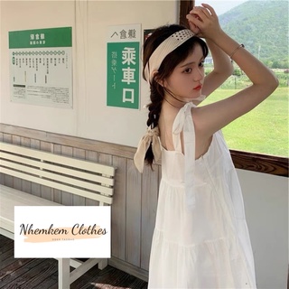 Váy 2 dây babydol thắt nơ